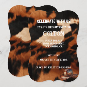 Invitation Vachette de l'Ouest Brown et noir