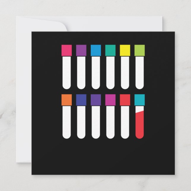 Invitation Vacutainer Blood Phlebotomy Phlebotomist Cadeau (Devant)