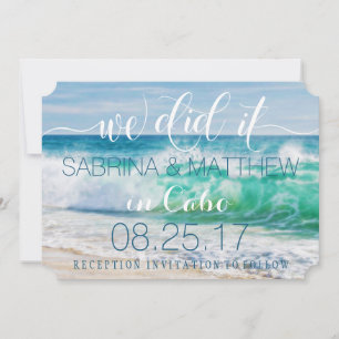 Invitation Vagues déferlantes Océan Nous l'avons fait Mariage