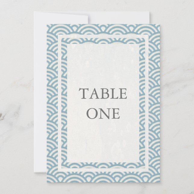 Invitation Vagues stylisées de Seigha japonais Grand numéro d (Devant)