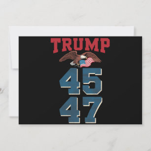 Invitation Vainqueur Trump patriotique a gagné 45 et 47 Victo