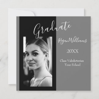 Invitation Valedictorian Photo Custom Modernisation Graduatio