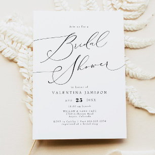 Invitation VALENTINA Élégant Mariage Minimaliste Script