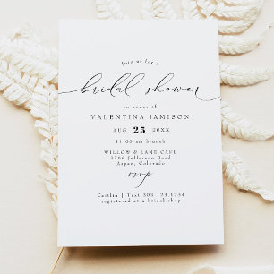 Invitation VALENTINA Élégant Mariage Minimaliste Script