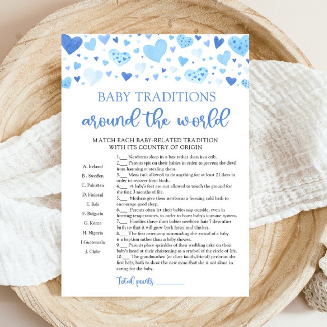Invitation Valentine Baby Traditions autour du monde jeu (Créateur téléchargé)