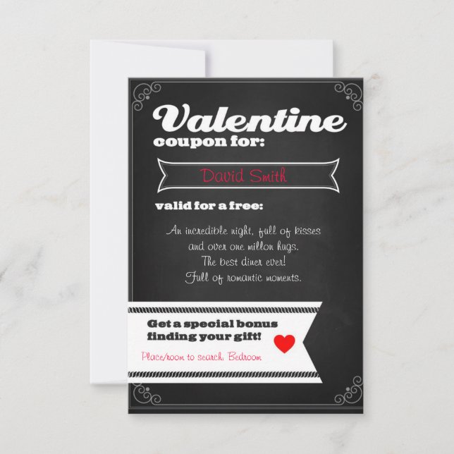 Invitation Valentine free coupon (Devant)