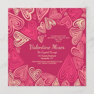 Invitation Valentine Hearts