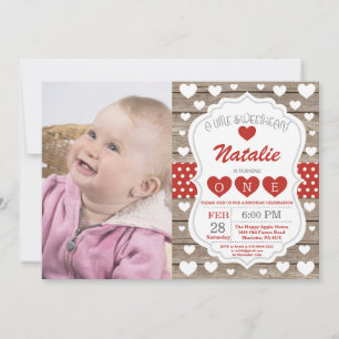 Invitation Valentine Little Sweetheart Premier 1er anniversai