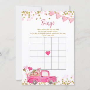 Invitation Valentine Truck Sweetheart Jeu de Bingo