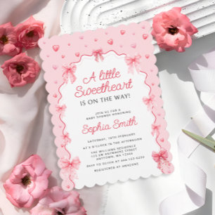 Invitation Valentines amoureuses Baby shower de cabot rose
