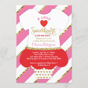 Invitation Valentines Baby shower Invitation, Parties scintil