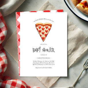 Invitation Valentines Baby shower Pizza Party
