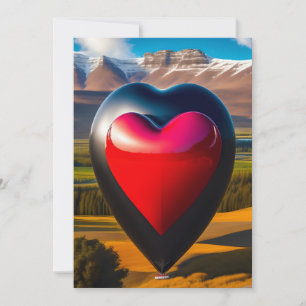 Invitation Valentines Jour Coeur brillant brillant Personnali