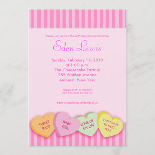 Invitation Valentines Jour Conversation Baby shower Coeur