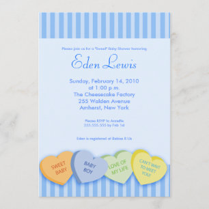 Invitation Valentines Jour Conversation Baby shower Coeur