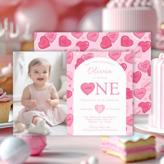 Invitation Valentines Sweetheart Candy Birthday Party (Créateur téléchargé)