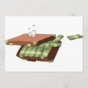 Invitation Valise d'invitations d'argent