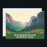 Invitation Vallée du parc national Yosemite Demi-Dôme<br><div class="desc">Découvrez la vallée de Yosemite,  les chutes Bridalveil et le Demi-Dôme comme en témoigne Tunnel View,  dans le parc national Yosemite,  en Californie. Cette carte recto verso peut être utilisée comme signe "numéro" de table pour un mariage.</div>