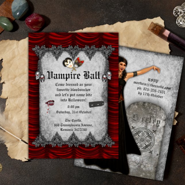Invitation Vampire Ball Halloween (Créateur téléchargé)