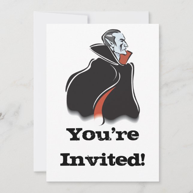 Invitation Vampire de dracula éffrayant (Devant)