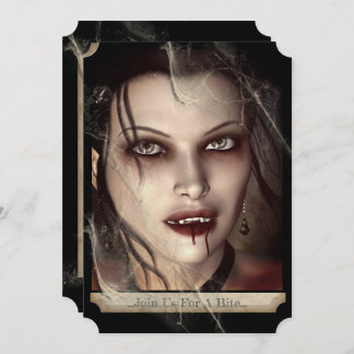 Invitation Vampire gothique féminin méchant Halloween