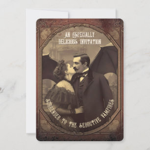 Invitation Vampire Vintage victorien embrasser Halloween