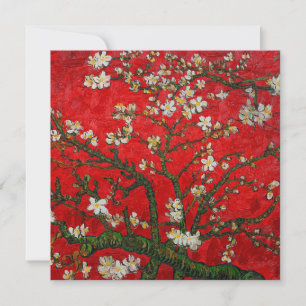 Invitation Van Gogh Almond Blossoms Rouge