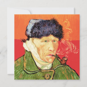 Invitation Van Gogh - Autoportrait avec l'oreille bandée et p