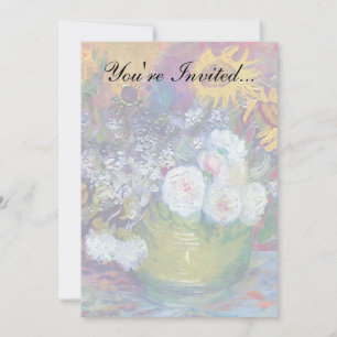 Invitation Van Gogh - Nature morte avec roses et tournesols