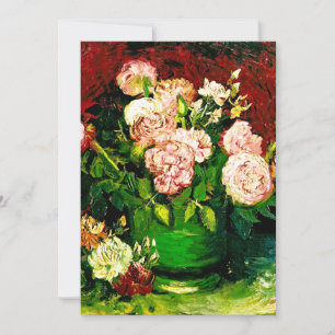 Invitation Van Gogh Pivoines et Roses