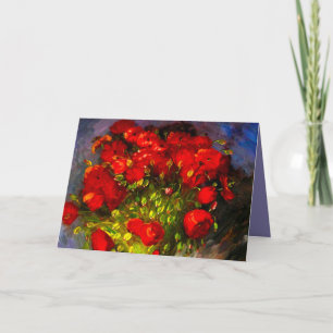 Invitation Van Gogh Red Poppies