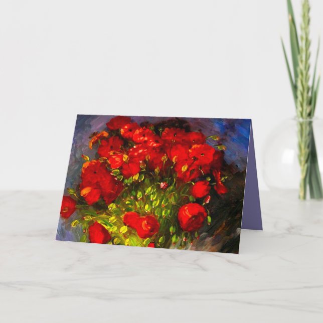 Invitation Van Gogh Red Poppies (Devant)