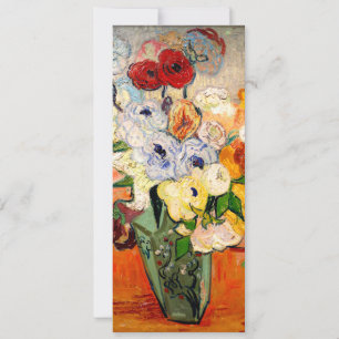 Invitation Van Gogh Roses and Anemones