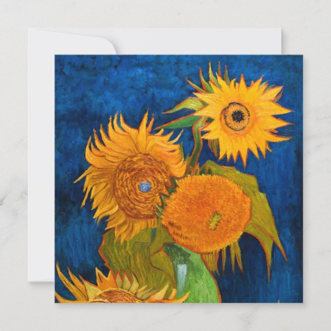 Invitation Van Gogh Sunflowers (Devant)