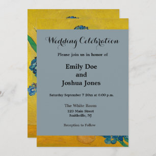 Invitation Van Gogh Vase avec l'impressionnisme classique d'I