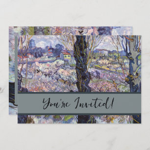 Invitation Van Gogh Vue des vergers d'Arles
