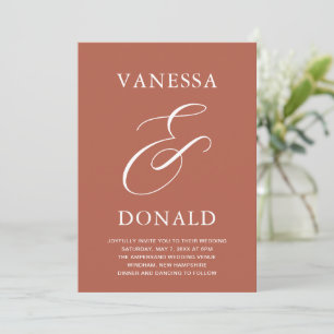 Invitation Vanessa Terracotta Mariage moderne