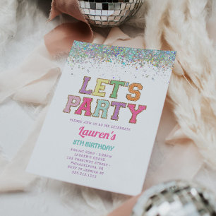 Invitation Varsity Patch Lettres Anniversaire