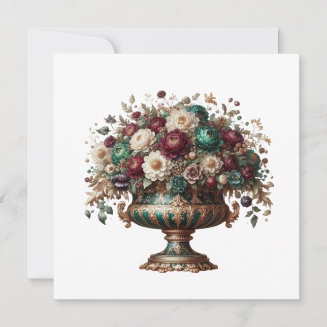 Invitation Vase floral de Bavière victorien (Devant)