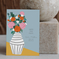 Vase Floral Folk Moderne du Milieu du Siècle pour
