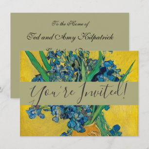 Invitation Vase Van Gogh avec Iris Classic Impressionnisme