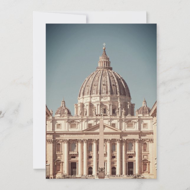 Invitation Vatican basilica destination wedding Rome Italy (Devant)