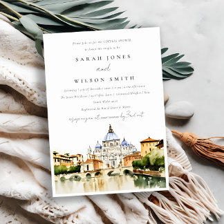 Invitation Vatican Dome Rome Italie Paysage Couples Douche