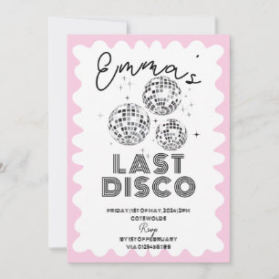 Invitation Vave Dernière Disco Bachelorette Party Hen Itinéra