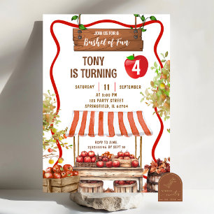 Invitation Vave Quirky Orchard Patch Sexe Neutre Anniversaire