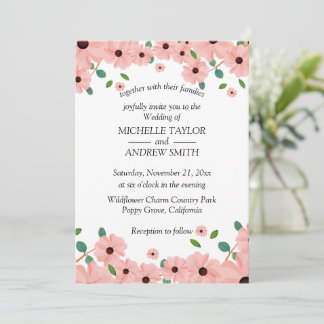 Invitation vectorielle Mariage de fleurs