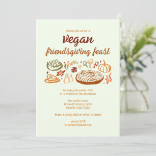 Invitation VEGAN Whimsgiving Friendsgiving CUSTOM