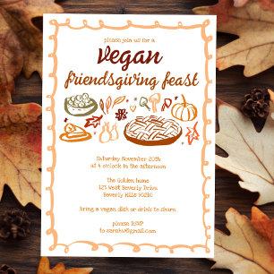 Invitation VEGAN Whimsgiving Friendsgiving CUSTOM