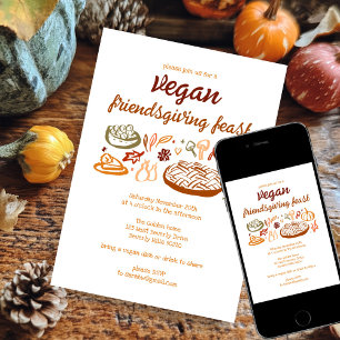 Invitation VEGAN Whimsgiving Friendsgiving CUSTOM