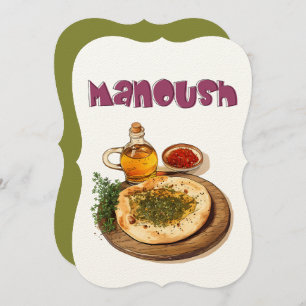 Invitation Vegan Zaatar thym Manakeesh Manakeesh RechercherRe